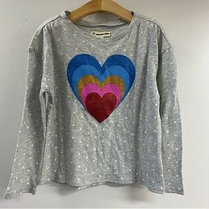 NWOT Tucker + Tate Girls Heart Long Sleeve Grey polka dot T-shirt size 3